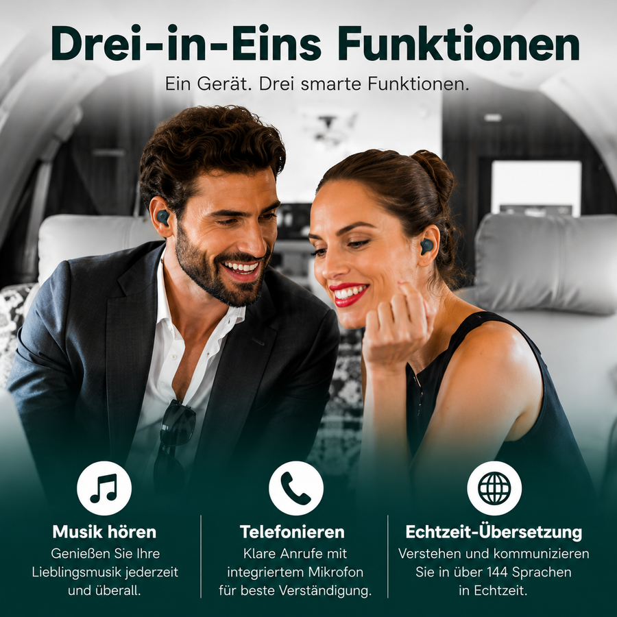 🎧 UniTalk™ Buds – KI Echtzeit-Übersetzer Kopfhörer